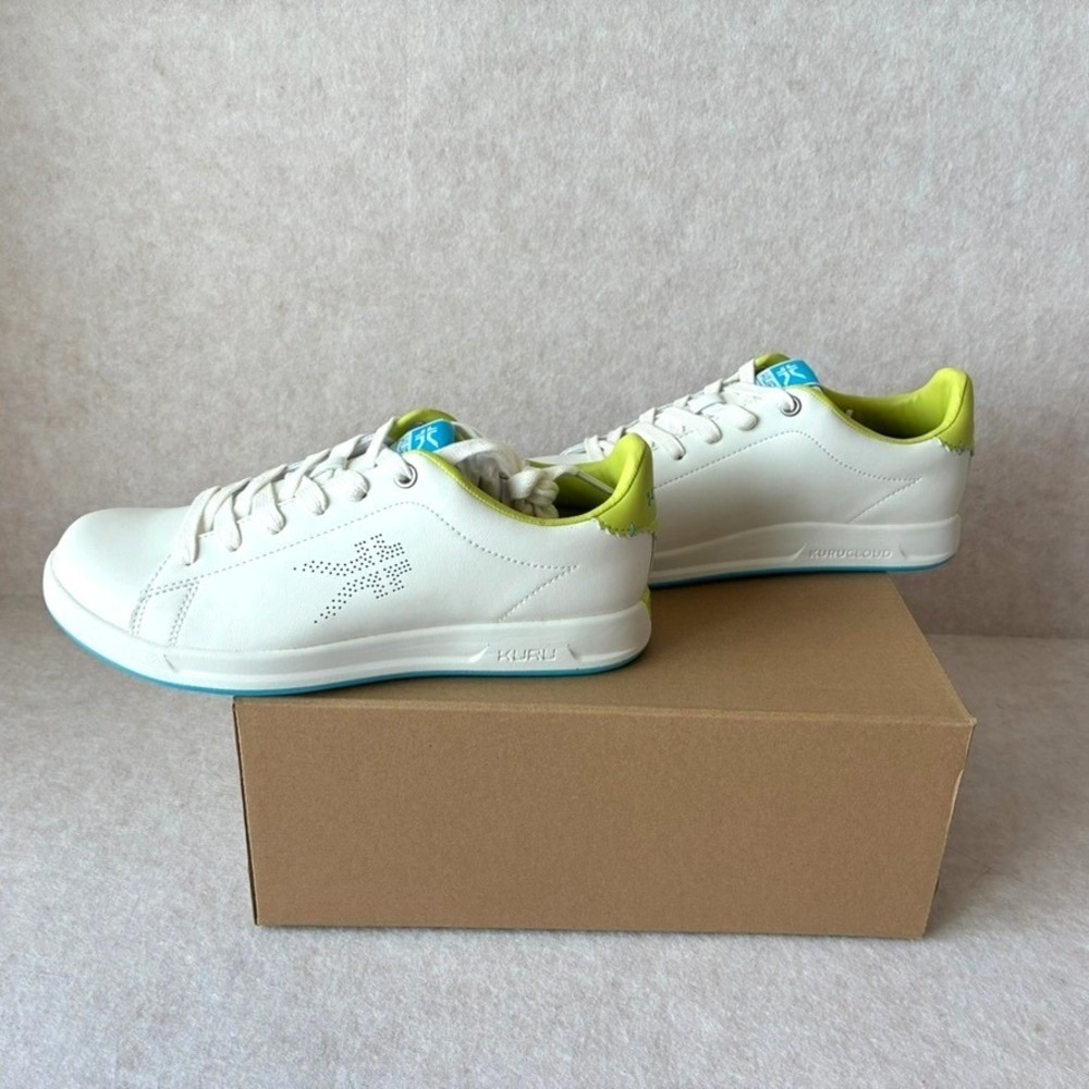 Kuru Roam Bright White Pale Lime Womens 7 Sneakers Orthopedic New in Box - Picture 2 of 9